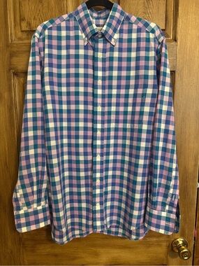 Gitman Brothers Men's Pink & Blue Checked Button-Down Shirt